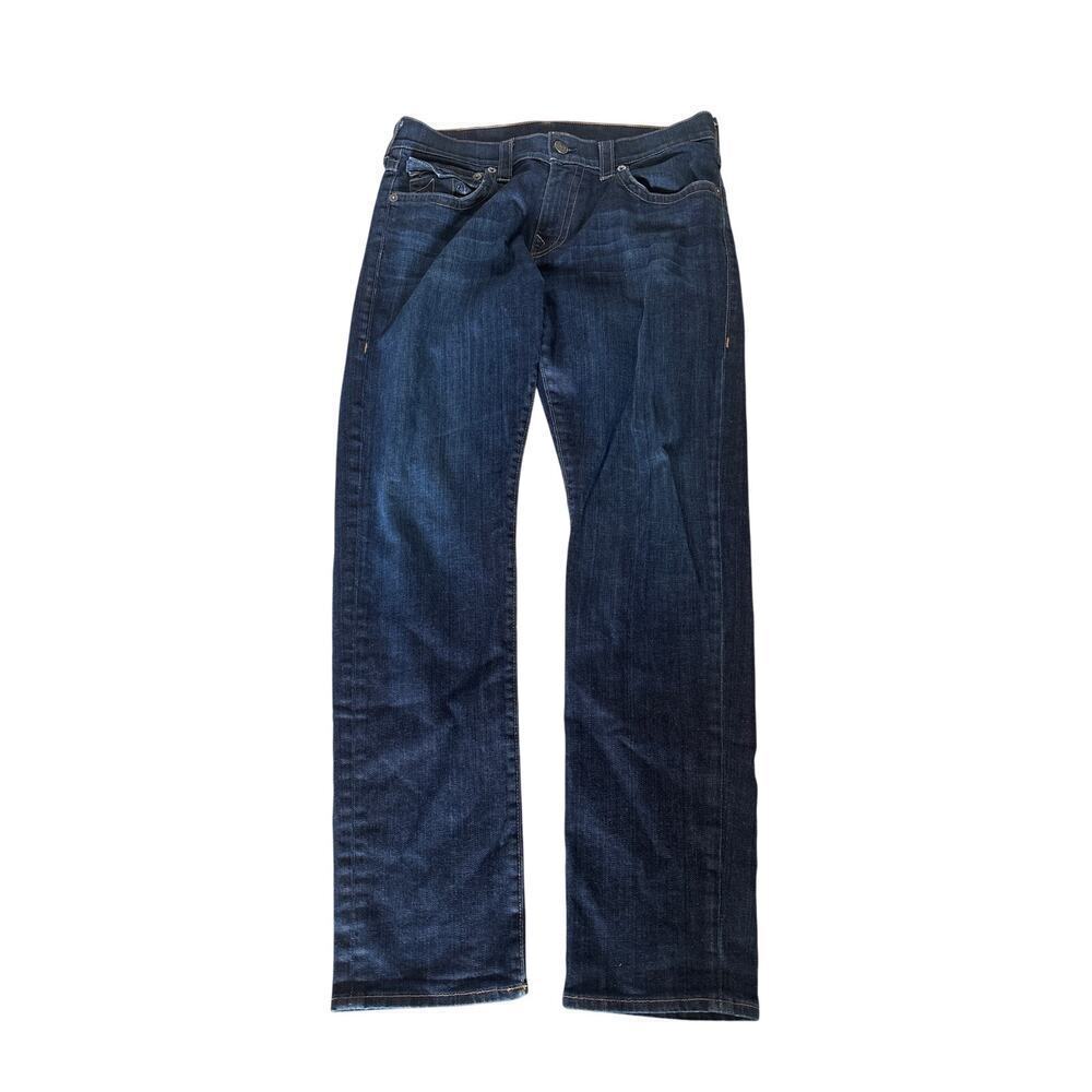 True Religion GENO Men’s Relaxed Slim Jeans Size 34 Dark Wash